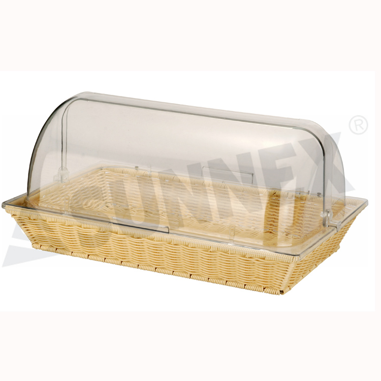 Καλάθι Poly Rattan 90mm Βαθύ με κάλυμμα Roll Top